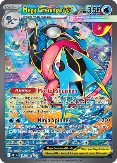 116 Mega Greninja ex Chaos Rising 2026 116 Mega Greninja ex Chaos Rising 2026