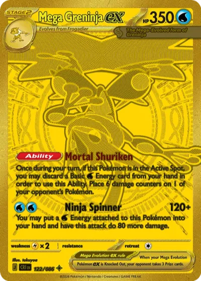 122 Mega Greninja ex Chaos Rising 2026 122 Mega Greninja ex Chaos Rising 2026
