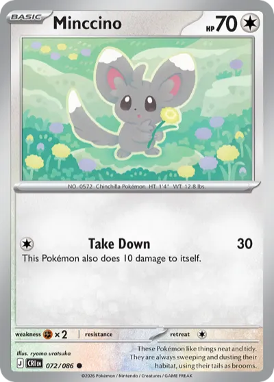72 Minccino Chaos Rising 2026 72 Minccino Chaos Rising 2026