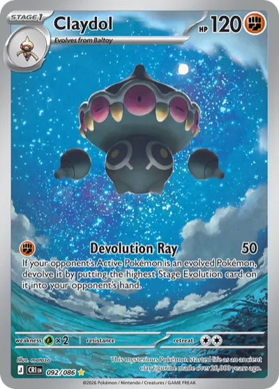 92 Claydol Chaos Rising 2026 92 Claydol Chaos Rising 2026