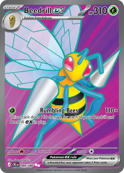 98 Beedrill ex Chaos Rising 2026 98 Beedrill ex Chaos Rising 2026