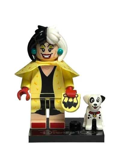 71038-13 Cruella de Vil & Dalmatian puppy LEGO Minifigures Disney 100 2023 71038-13 Cruella de Vil & Dalmatian puppy LEGO Minifigures Disney 100 2023