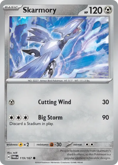 119 Skarmory Twilight Masquerade 2024 119 Skarmory Twilight Masquerade 2024