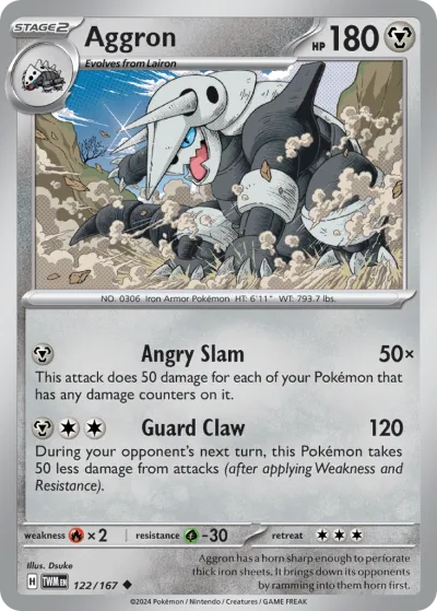 122 Aggron Twilight Masquerade 2024 122 Aggron Twilight Masquerade 2024