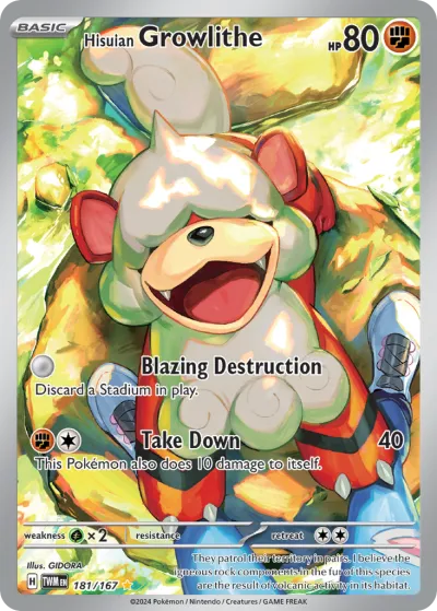 181 Hisuian Growlithe Twilight Masquerade 2024 181 Hisuian Growlithe Twilight Masquerade 2024