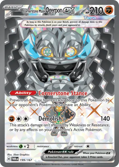 199 Cornerstone Mask Ogerpon ex Twilight Masquerade 2024 199 Cornerstone Mask Ogerpon ex Twilight Masquerade 2024