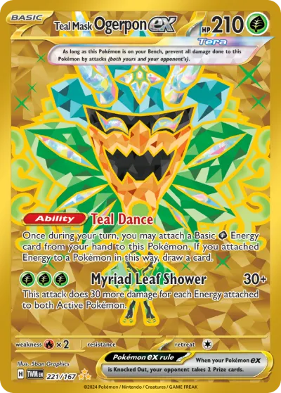 221 Teal Mask Ogerpon ex Twilight Masquerade 2024 221 Teal Mask Ogerpon ex Twilight Masquerade 2024