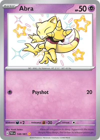 148 Abra Paldean Fates 2024 148 Abra Paldean Fates 2024