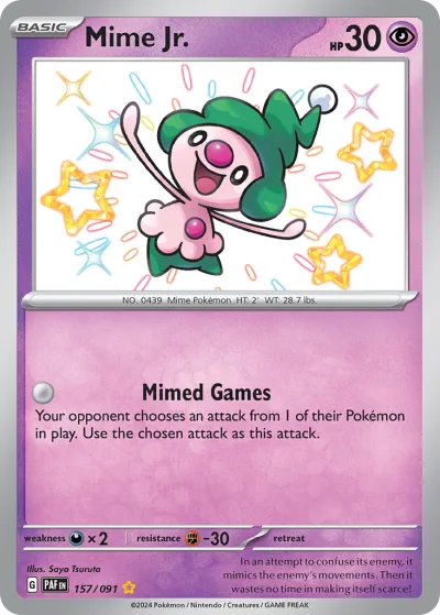 157 Mime Jr. Paldean Fates 2024 157 Mime Jr. Paldean Fates 2024