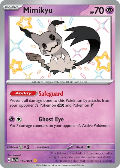 160 Mimikyu Paldean Fates 2024 160 Mimikyu Paldean Fates 2024