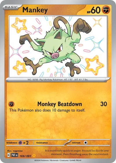 169 Mankey Paldean Fates 2024 169 Mankey Paldean Fates 2024