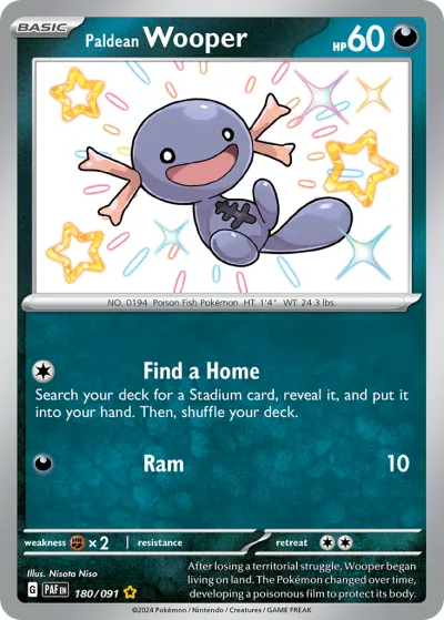 180 Paldean Wooper Paldean Fates 2024 180 Paldean Wooper Paldean Fates 2024