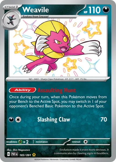183 Weavile Paldean Fates 2024 183 Weavile Paldean Fates 2024