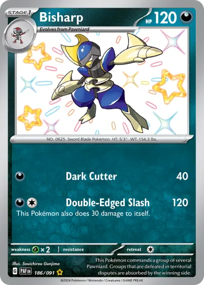 186 Bisharp Paldean Fates 2024 186 Bisharp Paldean Fates 2024