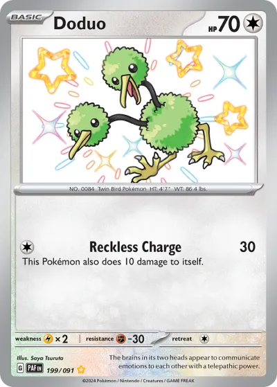 199 Doduo Paldean Fates 2024 199 Doduo Paldean Fates 2024