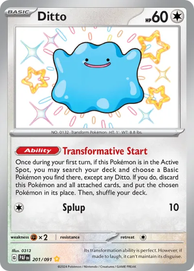 201 Ditto Paldean Fates 2024 201 Ditto Paldean Fates 2024