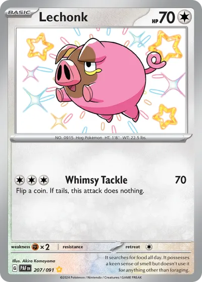 207 Lechonk Paldean Fates 2024 207 Lechonk Paldean Fates 2024