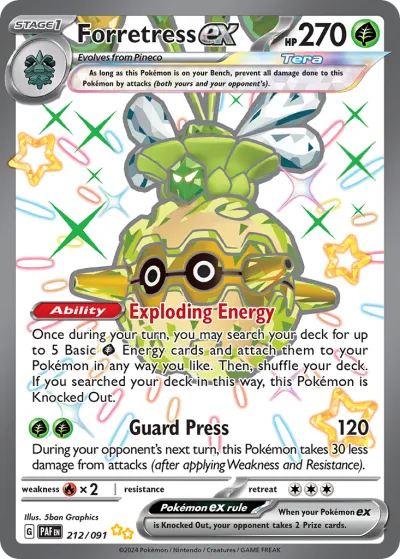 212 Forretress ex Paldean Fates 2024 212 Forretress ex Paldean Fates 2024