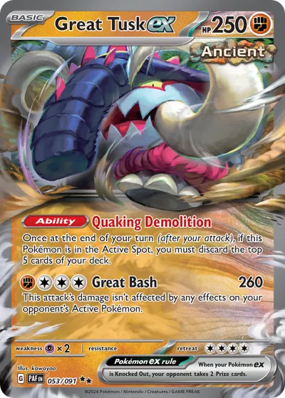 53 Great Tusk ex Paldean Fates 2024 53 Great Tusk ex Paldean Fates 2024