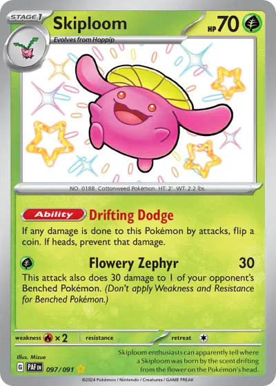 97 Skiploom Paldean Fates 2024 97 Skiploom Paldean Fates 2024