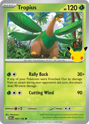 5 Tropius 30th Celebration 2026 5 Tropius 30th Celebration 2026