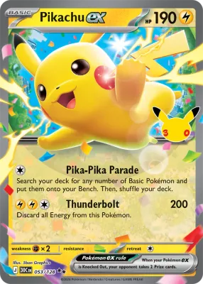 53 Pikachu ex 30th Celebration 2026 53 Pikachu ex 30th Celebration 2026