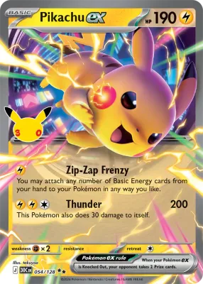 54 Pikachu ex 30th Celebration 2026 54 Pikachu ex 30th Celebration 2026