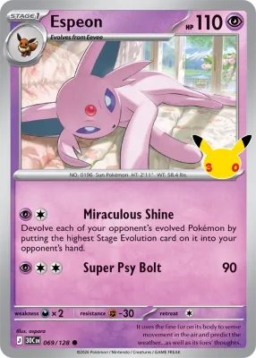 69 Espeon 30th Celebration 2026 69 Espeon 30th Celebration 2026