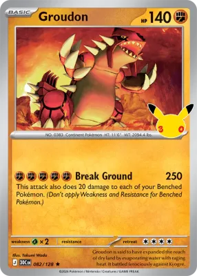 82 Groudon 30th Celebration 2026 82 Groudon 30th Celebration 2026