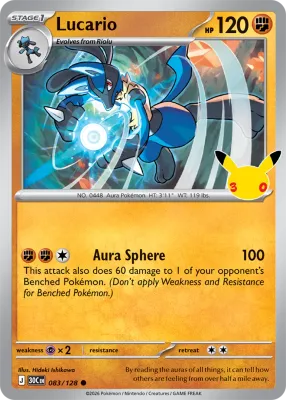 83 Lucario 30th Celebration 2026 83 Lucario 30th Celebration 2026