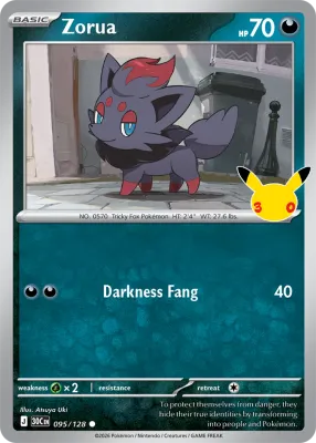 95 Zorua 30th Celebration 2026 95 Zorua 30th Celebration 2026