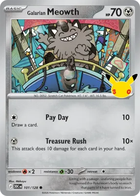 101 Galarian Meowth 30th Celebration 2026 101 Galarian Meowth 30th Celebration 2026