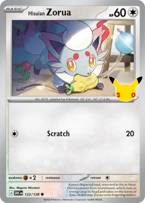 122 Hisuian Zorua 30th Celebration 2026 122 Hisuian Zorua 30th Celebration 2026