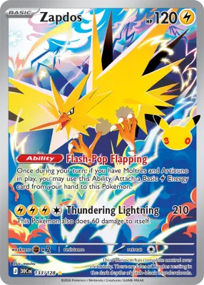 133 Zapdos 30th Celebration 2026 133 Zapdos 30th Celebration 2026