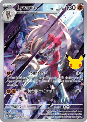 138 Lycanroc 30th Celebration 2026 138 Lycanroc 30th Celebration 2026