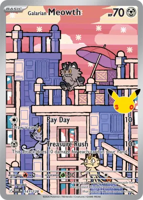 141 Galarian Meowth 30th Celebration 2026 141 Galarian Meowth 30th Celebration 2026