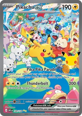 149 Pikachu ex 30th Celebration 2026 149 Pikachu ex 30th Celebration 2026