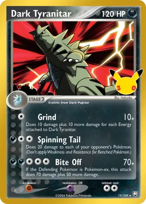 19/109 Dark Tyranitar 30th Celebration 2026 19/109 Dark Tyranitar 30th Celebration 2026