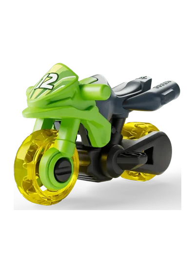 VQ069A Moto verte Kinder Surprise : voitures et véhicules VQ069A Moto verte Kinder Surprise : voitures et véhicules