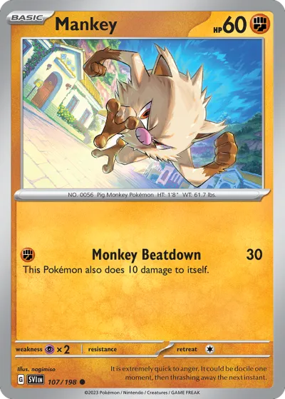 107 Mankey Scarlet & Violet 2023 107 Mankey Scarlet & Violet 2023
