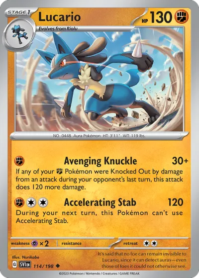 114 Lucario Scarlet & Violet 2023 114 Lucario Scarlet & Violet 2023