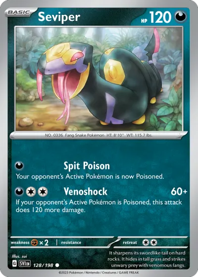 128 Seviper Scarlet & Violet 2023 128 Seviper Scarlet & Violet 2023