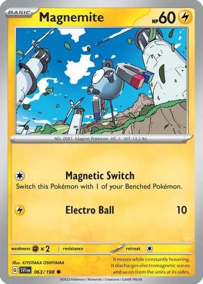 63 Magnemite Scarlet & Violet 2023 63 Magnemite Scarlet & Violet 2023
