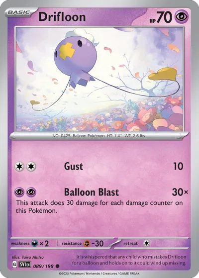 89 Drifloon Scarlet & Violet 2023 89 Drifloon Scarlet & Violet 2023