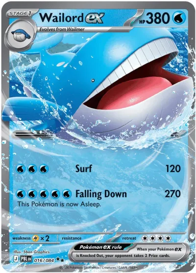 16 Wailord ex Pitch Black 2026