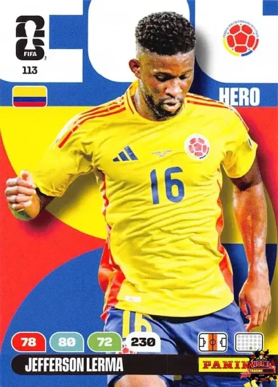 113 Jefferson Lerma Panini Adrenalyn XL World Cup 2026 2026 113 Jefferson Lerma Panini Adrenalyn XL World Cup 2026 2026