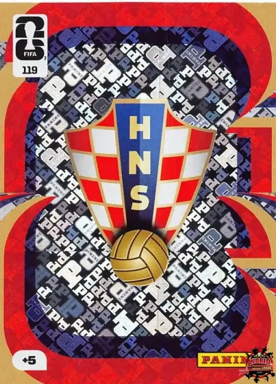 119 Хорватія — емблема Panini Adrenalyn XL World Cup 2026 2026 119 Хорватія — емблема Panini Adrenalyn XL World Cup 2026 2026