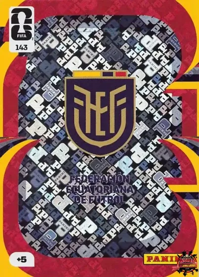 143 Еквадор — емблема Panini Adrenalyn XL World Cup 2026 2026 143 Еквадор — емблема Panini Adrenalyn XL World Cup 2026 2026