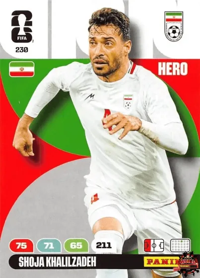 230 Shoja Khalilzadeh Panini Adrenalyn XL World Cup 2026 2026 230 Shoja Khalilzadeh Panini Adrenalyn XL World Cup 2026 2026