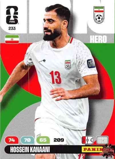 233 Hossein Kanaani Panini Adrenalyn XL World Cup 2026 2026 233 Hossein Kanaani Panini Adrenalyn XL World Cup 2026 2026
